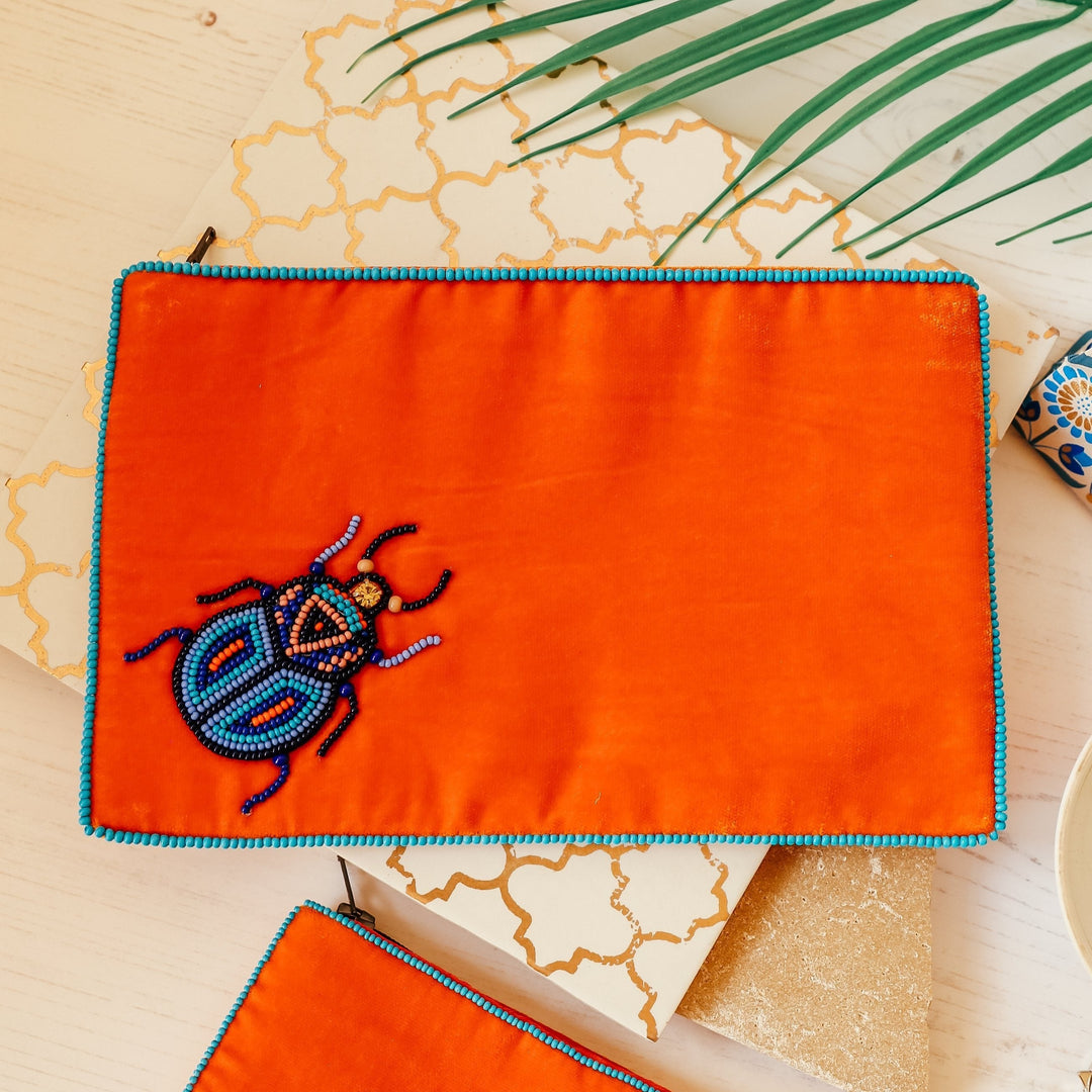 Beetle Beaded Purse - Medium Size