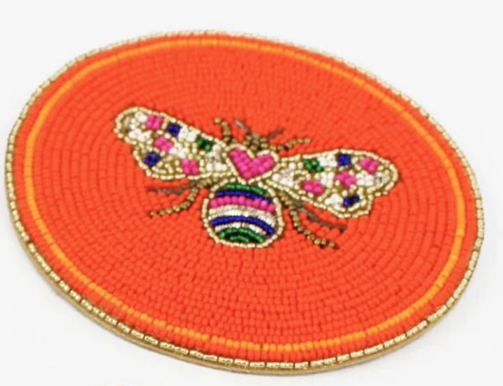 Bee Beaded Coasters