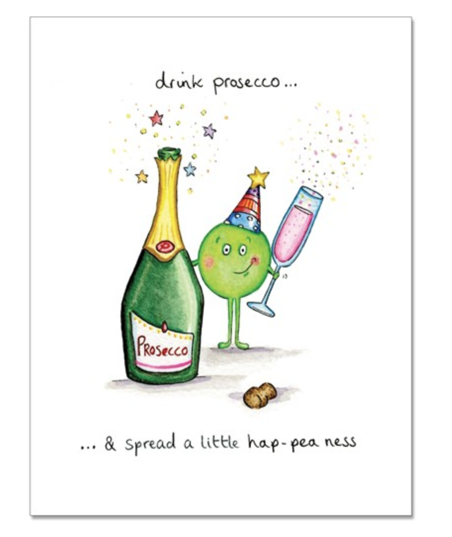 Spread A Little Hap-pea-ness Greetings Card