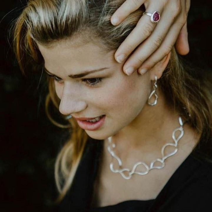 Pear Drop Sterling Silver Necklace