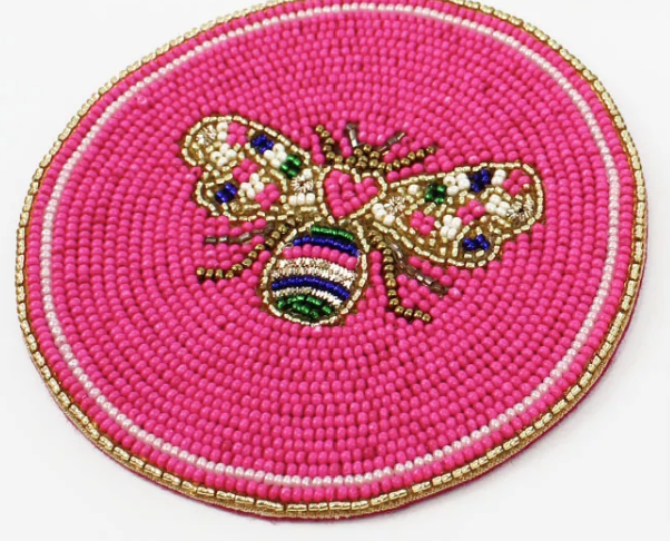 Bee Beaded Coasters