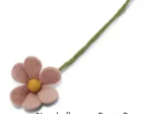 Simple Faux Flower -  Dusty Rose