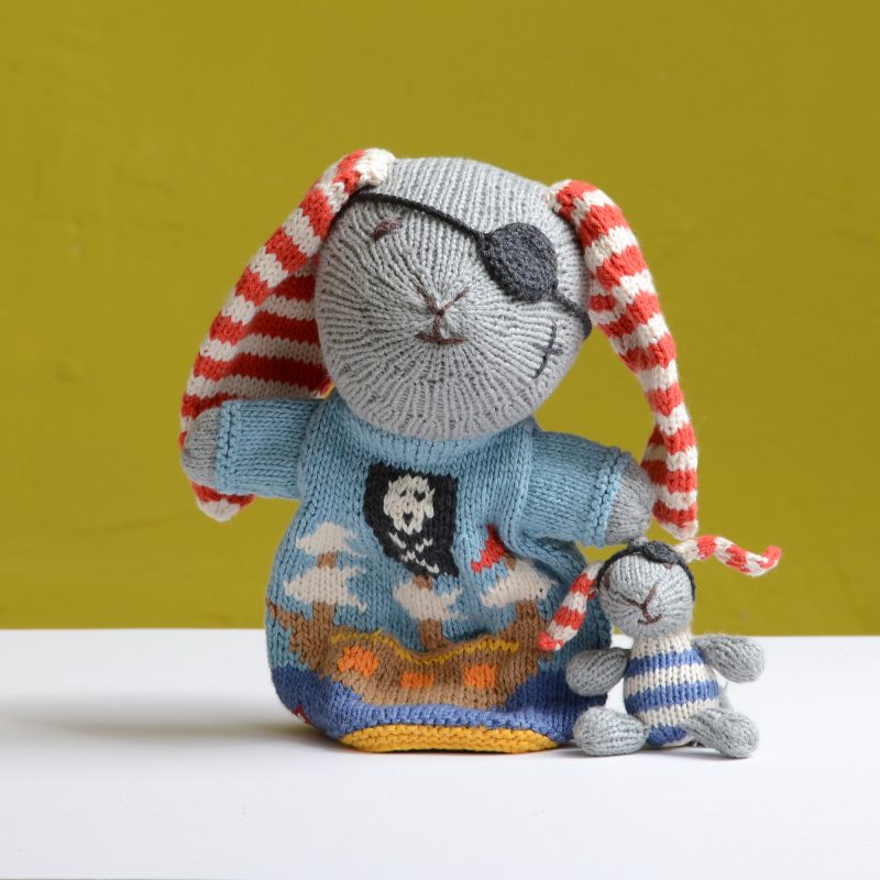 Pocket Pal Pirate Rabbit Organic Cotton Hand Puppet