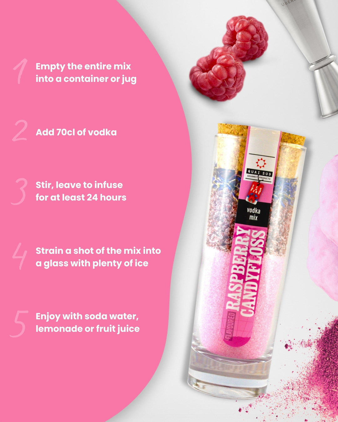 Raspberry Candyfloss Cocktail Mix
