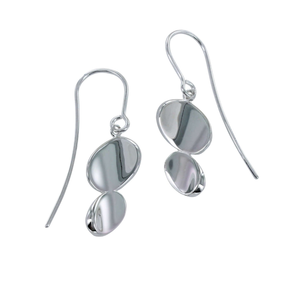 Shiny Nugget Sterling Silver Earrings