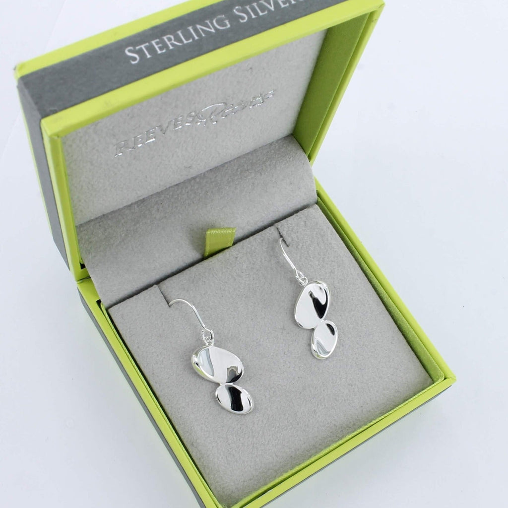 Shiny Nugget Sterling Silver Earrings