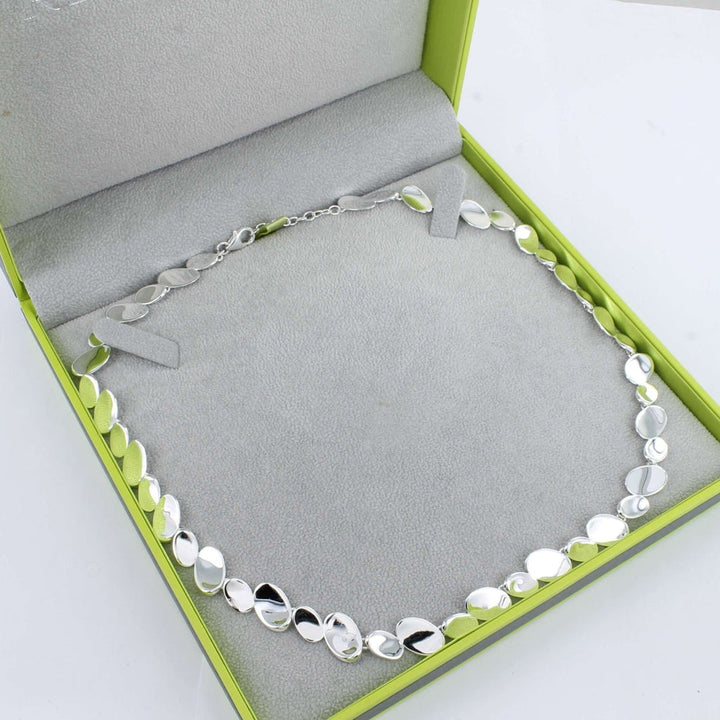 Shiny Nugget sterling silver Necklace