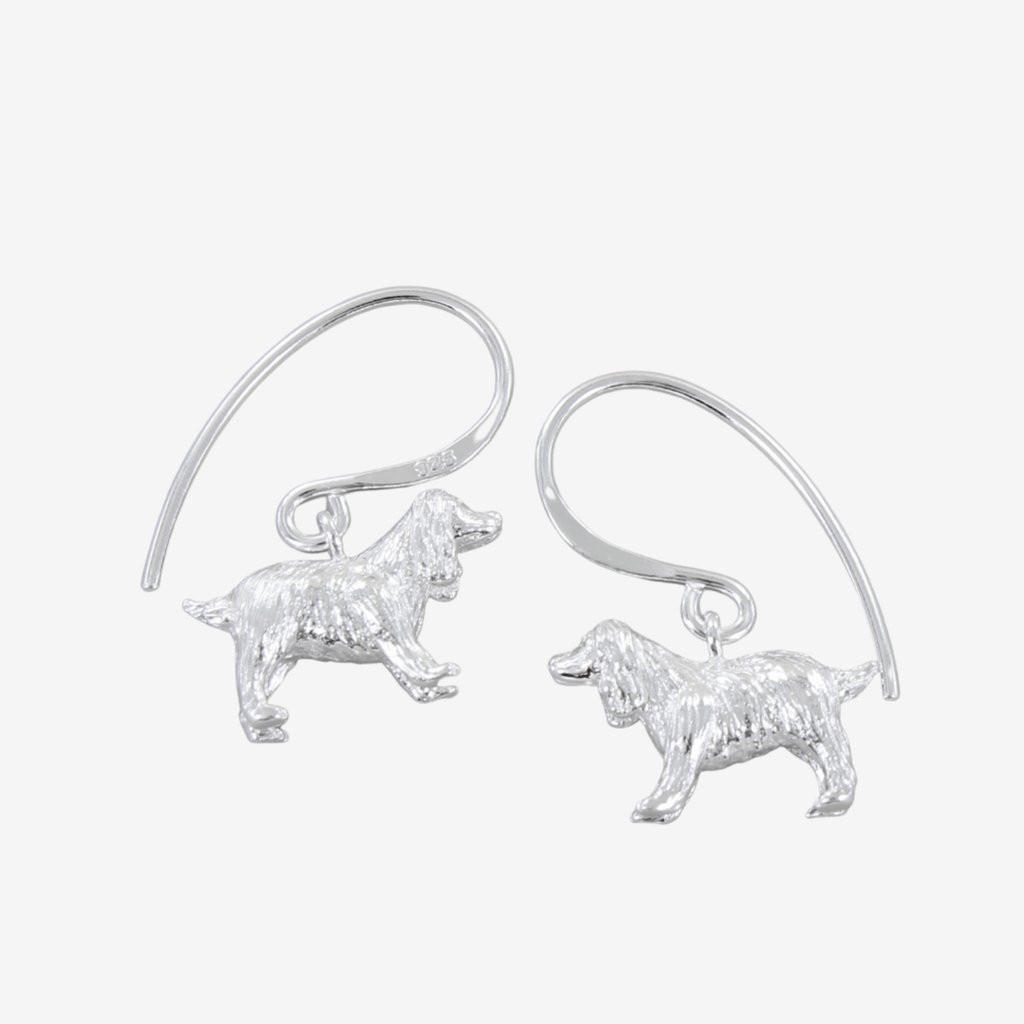 Spaniel Drop Sterling Silver Earrings