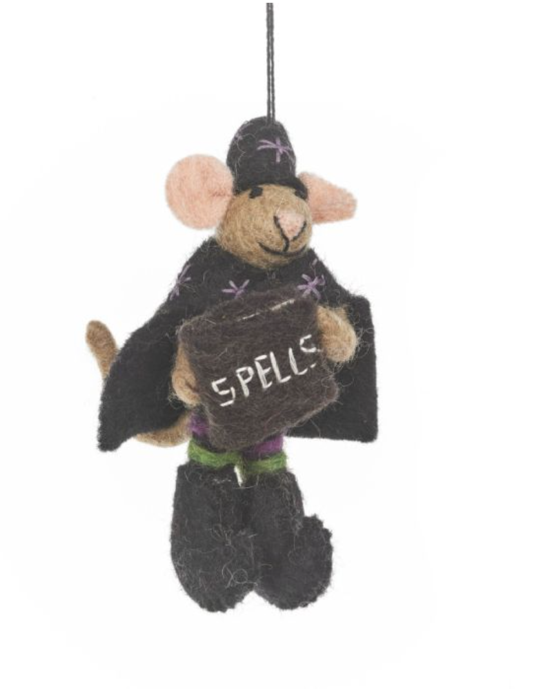 Spell Bound Mouse Felt Hanging Decoration