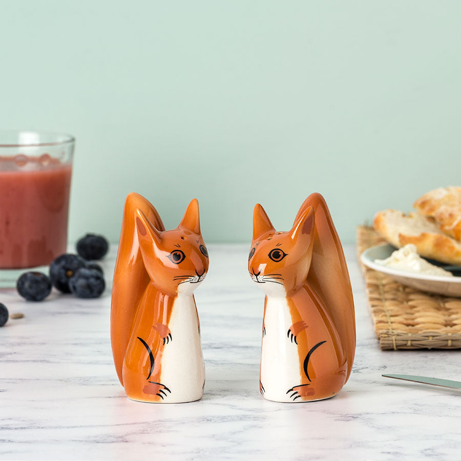 Red Squirrel Salt & Pepper Shakers