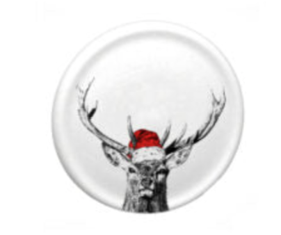 Christmas Majestic Stag Bone China Coaster
