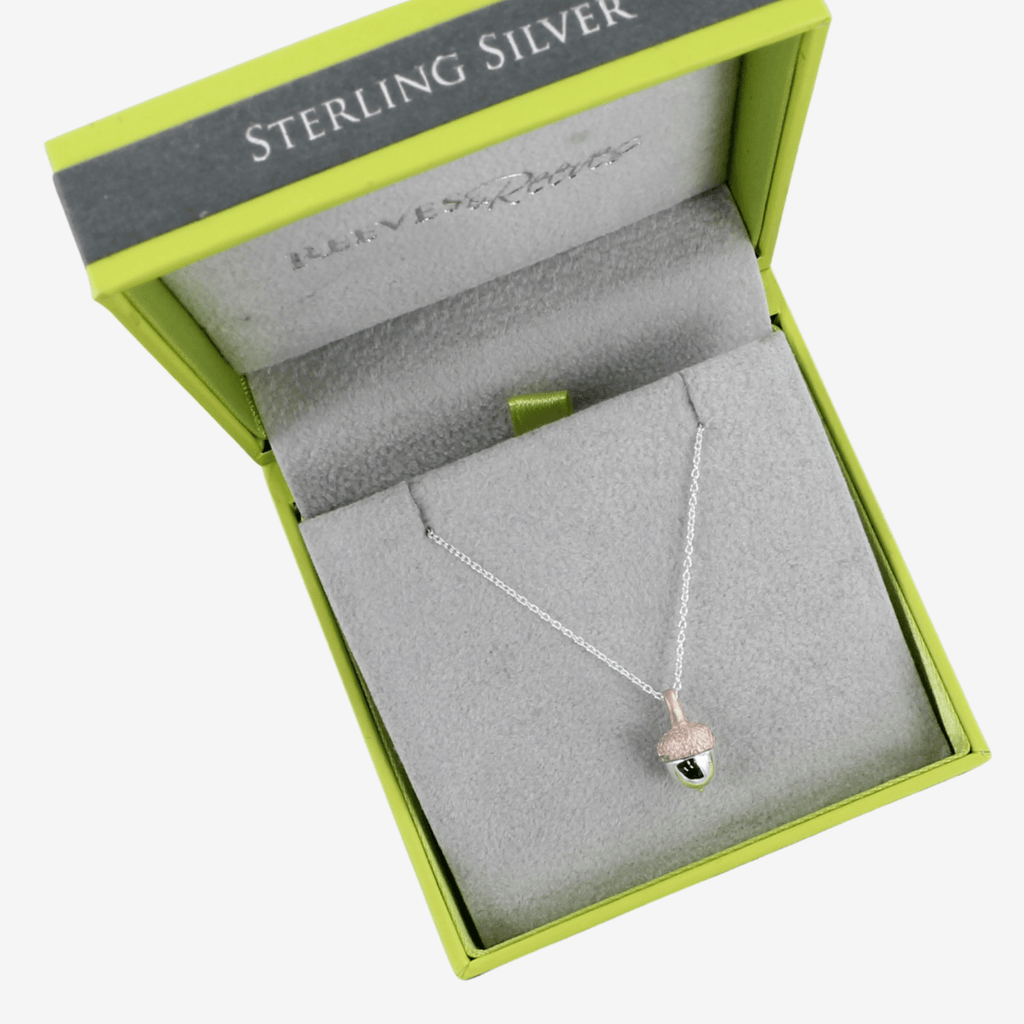 Acorn 18ct Gold Plated Sterling Silver Pendant Necklace