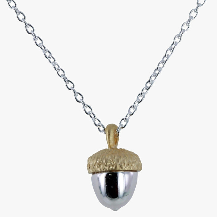 Acorn 18ct Gold Plated Sterling Silver Pendant Necklace