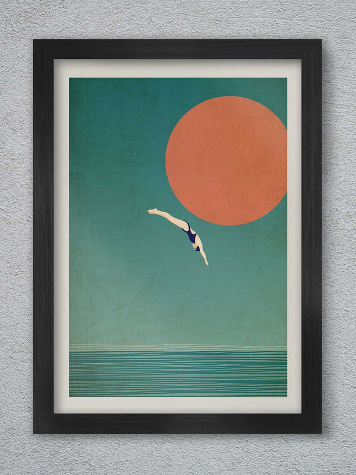 The Dive - Swimming Poster Print