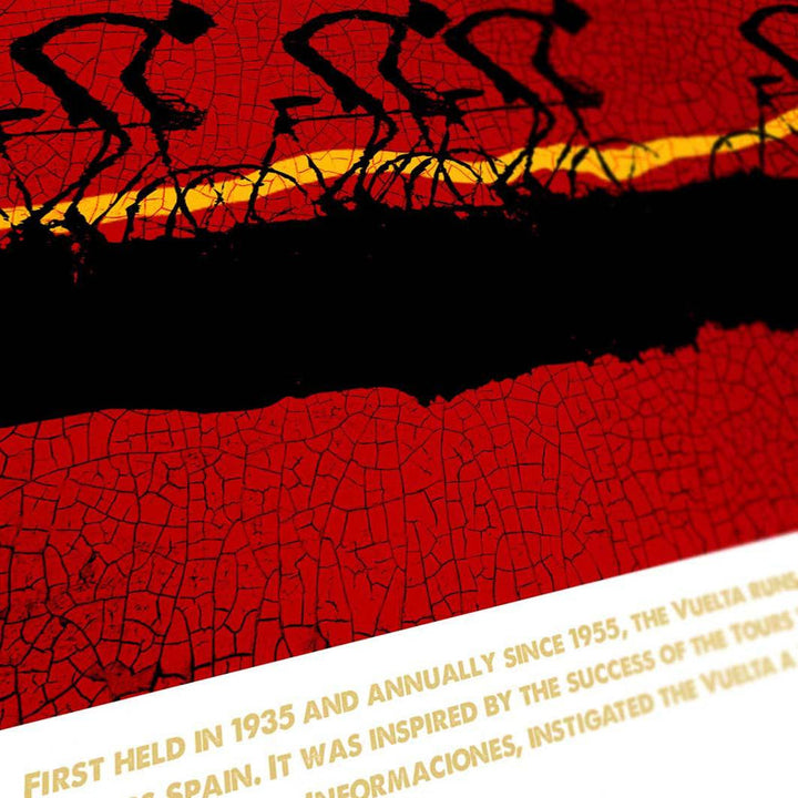 Vuelta Red - Cycling Poster Print