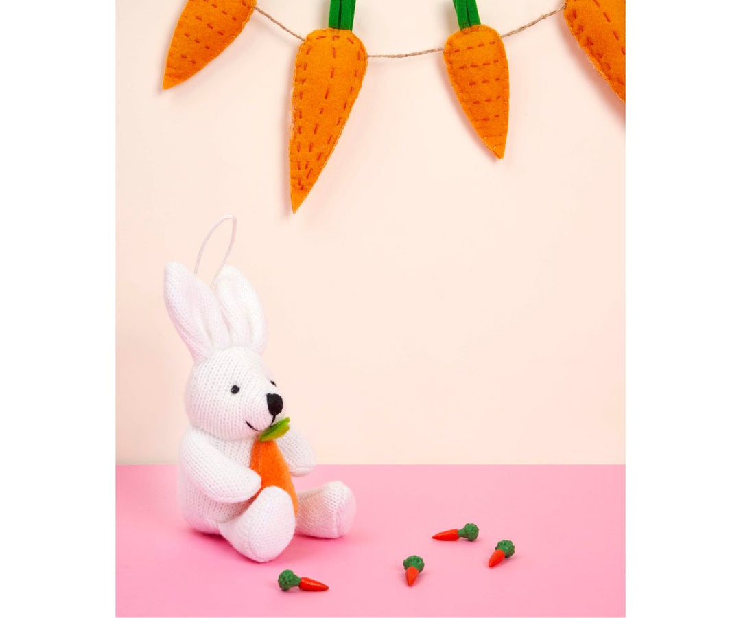 Spring Bunny Knitted Hanging Decoration