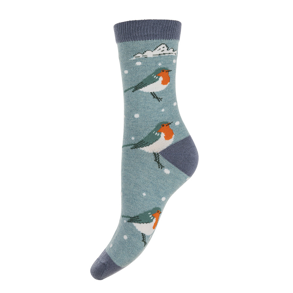 Wool Blend Socks - Robin