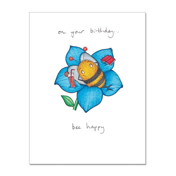 Bee Happy Birthday Card