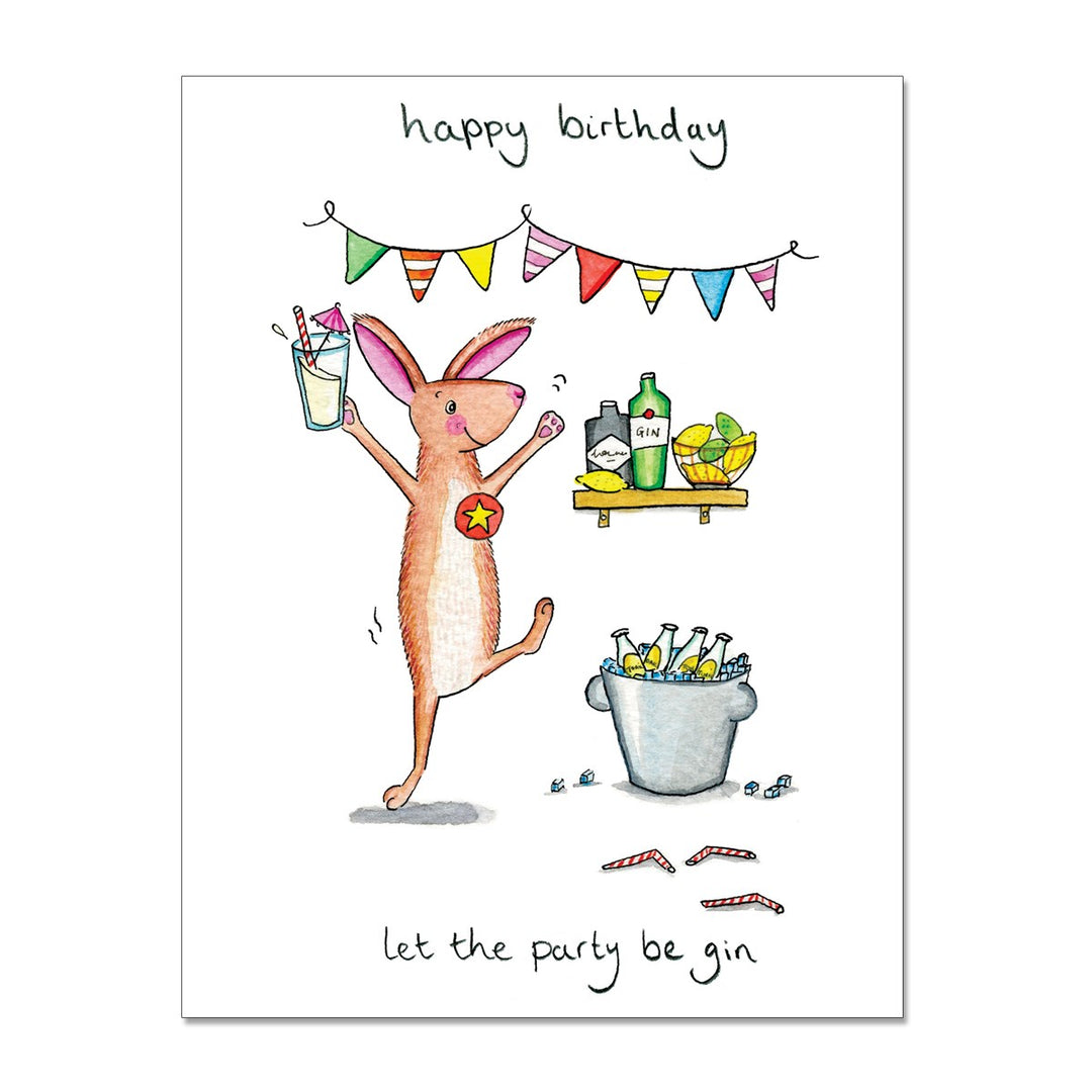 Let The Party Be-Gin Birthday Card
