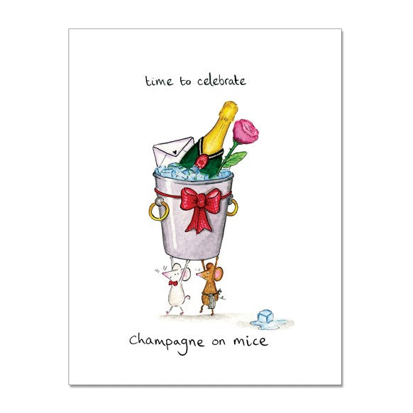 Champagne on Mice Celebration Card