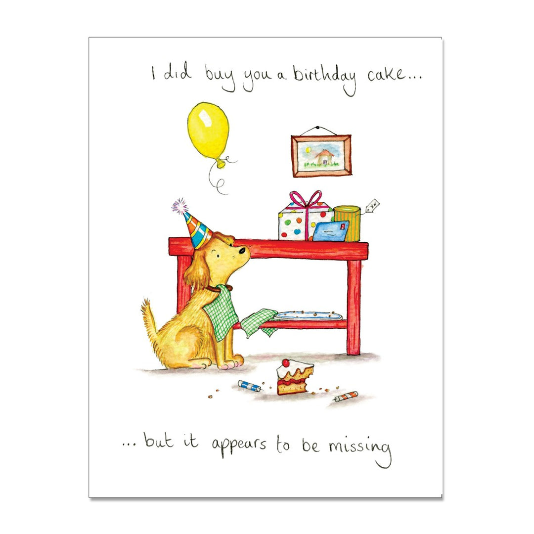Missing Cake Birthday Card