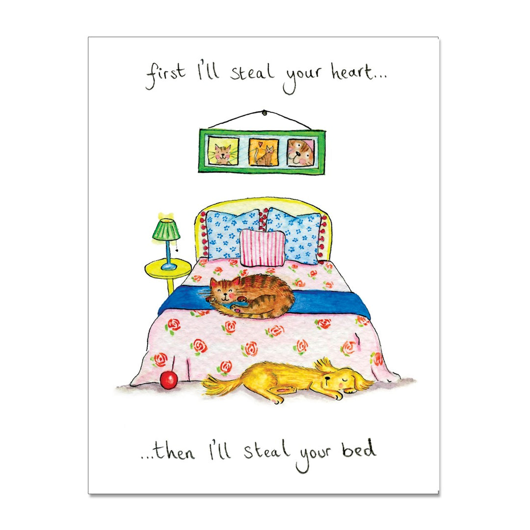Steal Your Bed Greetings Card