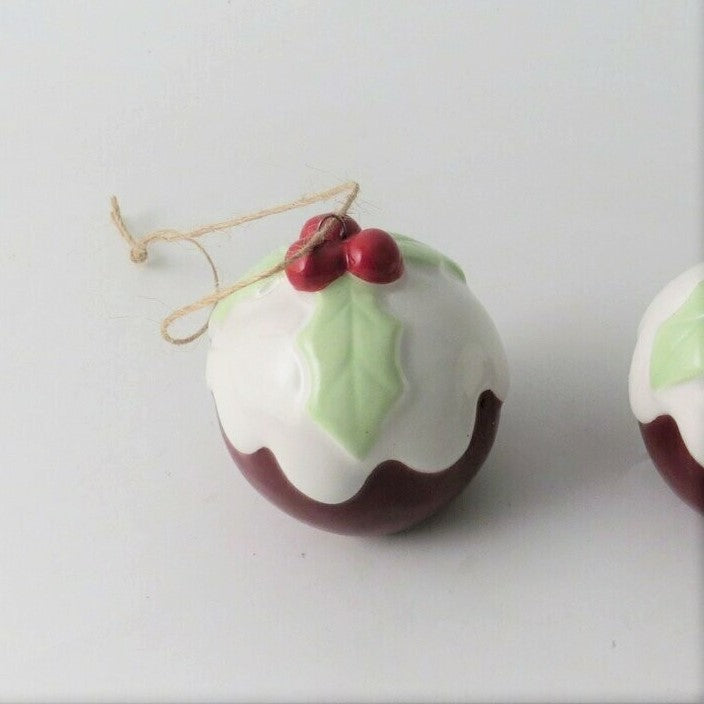 Ceramic Christmas Pudding Tree Decoration