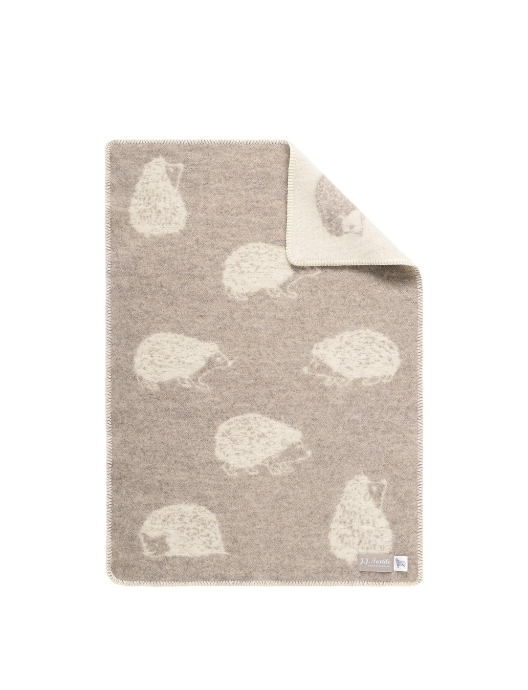 Small Brown Hedgehog Wool Blanket