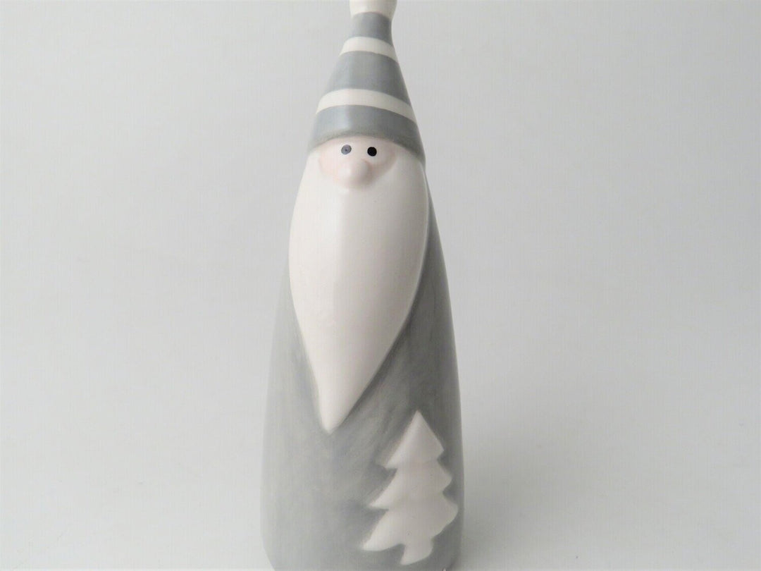 Grey & White Santa Ornament