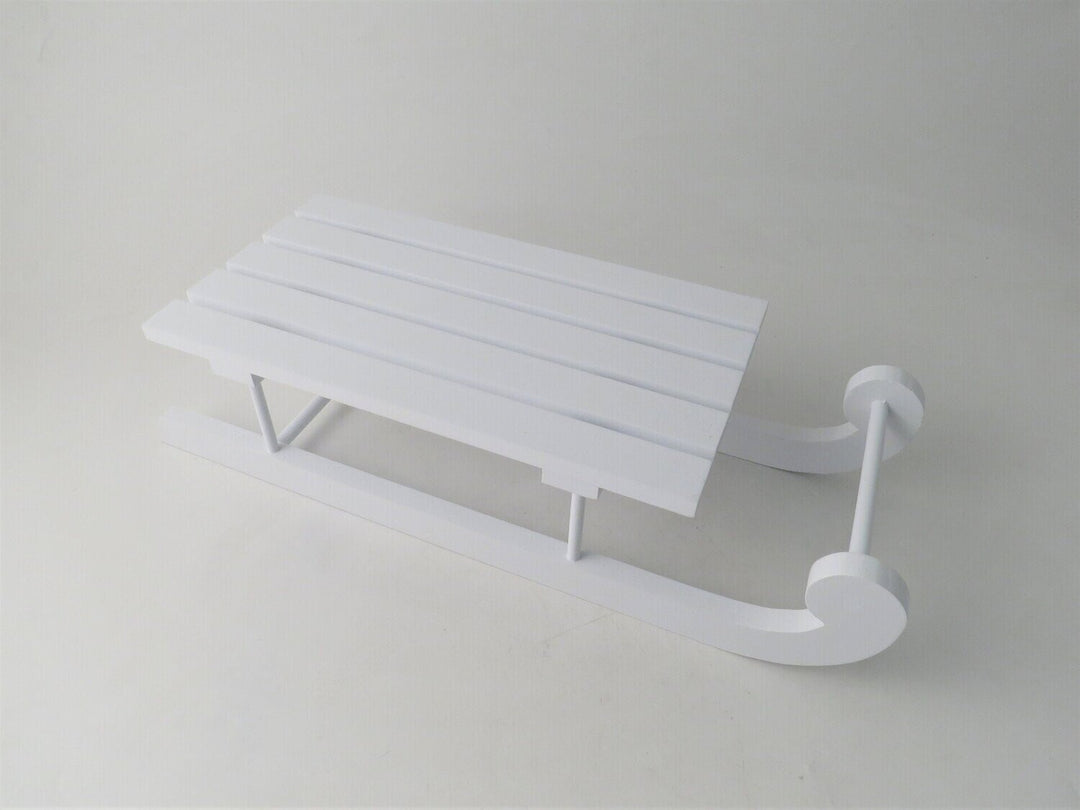 White Wooden Decorative Sleigh