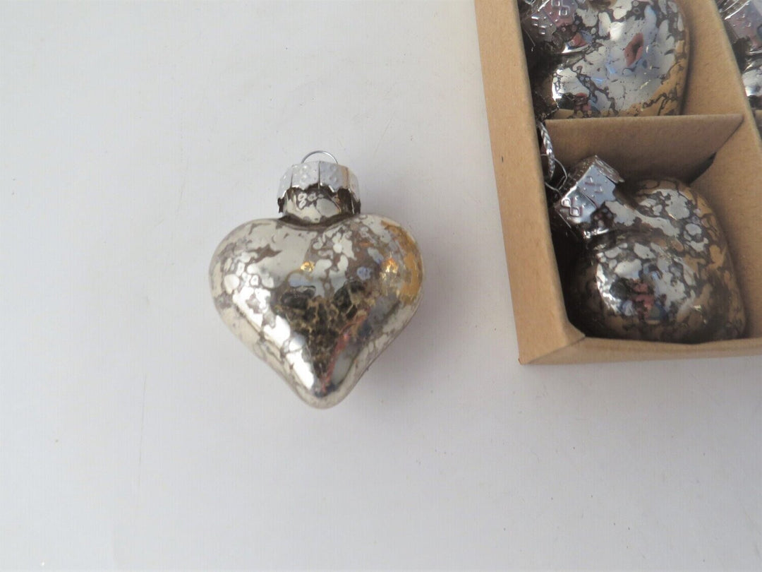 Mini Glass Heart Tree  Decorations