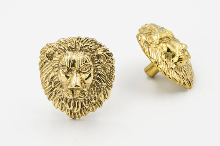 Lion Drawer Knob -Brass Finish