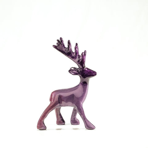 Stag Ornament - Brushed Purple