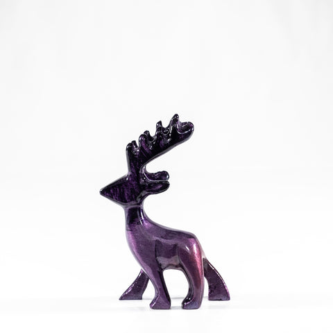 Stag Ornament - Brushed Purple