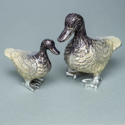 Duck Ornaments - Brushed Silver