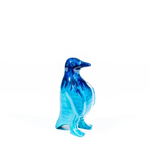 Penguin Ornament - Brushed Aqua