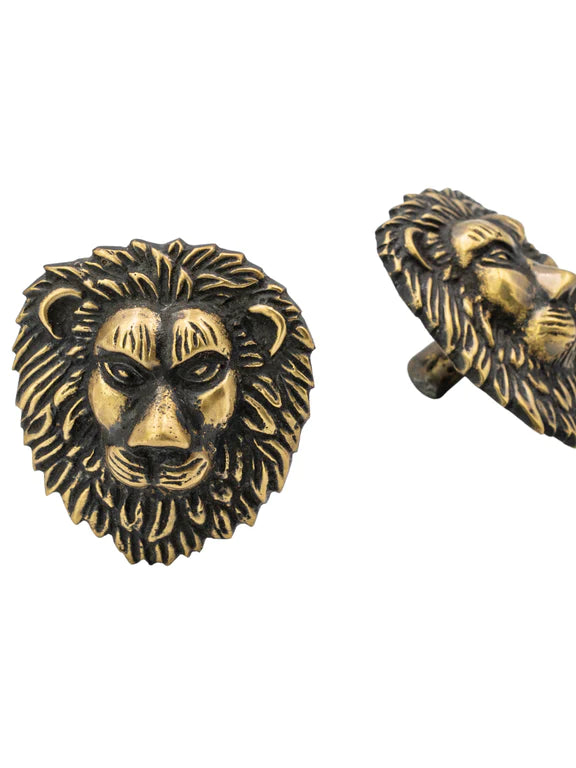 Lion Drawer Knob - Heritage Finish