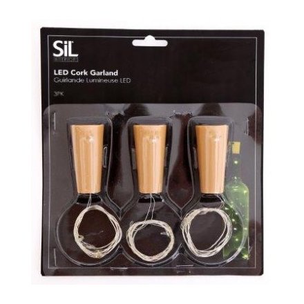 LED Cork Lights, 75cm