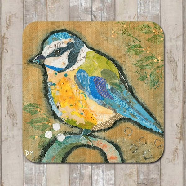 Blue Tit On Ochre