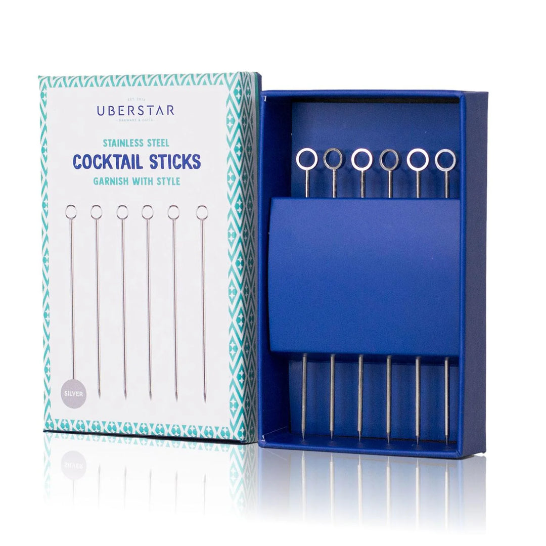 Cocktail Picks Set - Stainless Steel - Silver