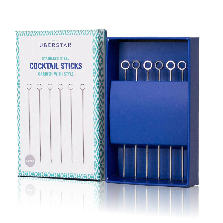 Cocktail Picks Set - Stainless Steel - Silver