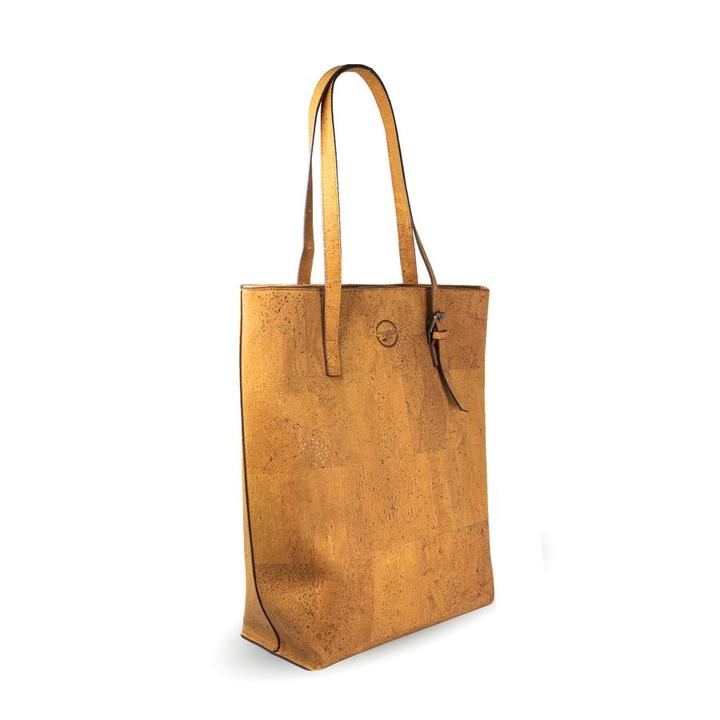 Vegan Cork Leather Tote Bag - Amadora Tan