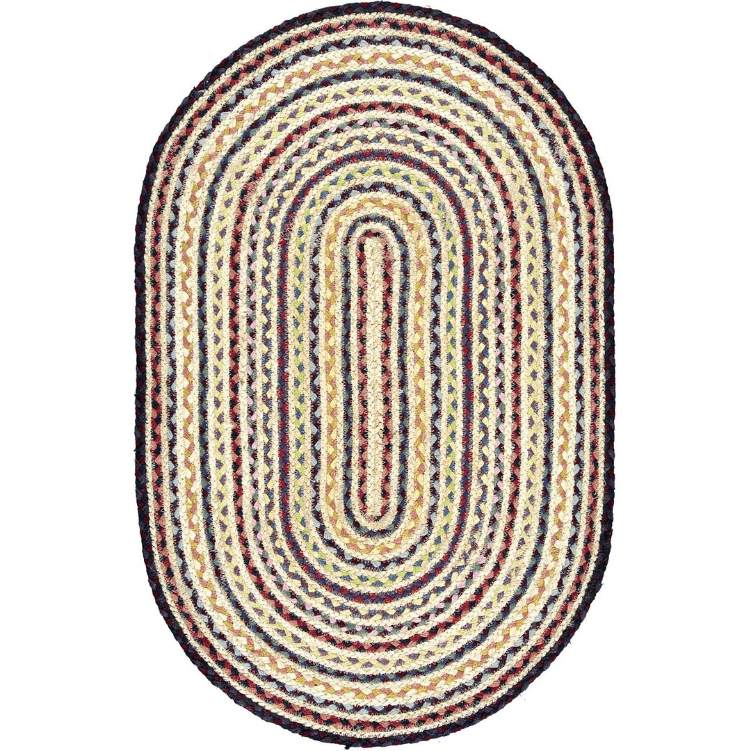 Oval Natural Jute Rug - Fairisle