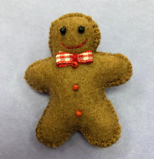 Gingerbread Man Brooch