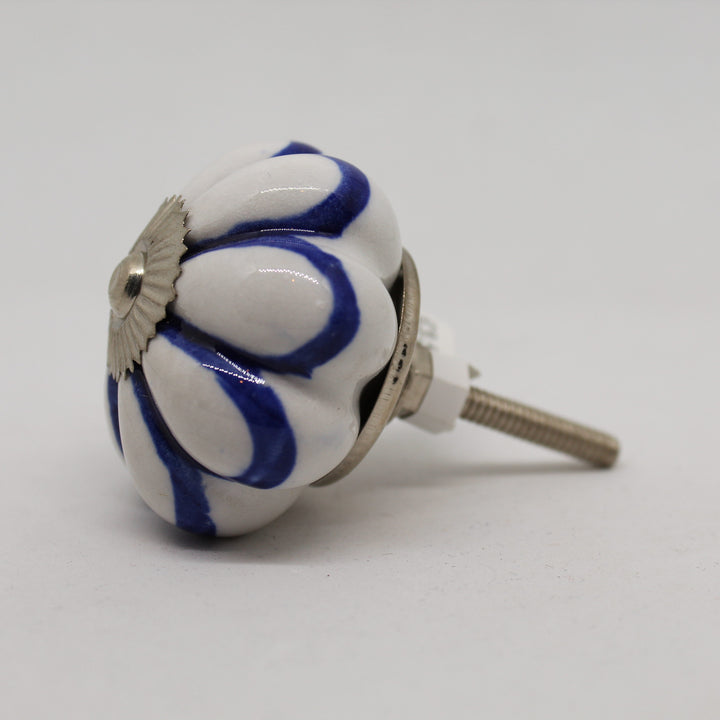 Blue and White Flower Knob