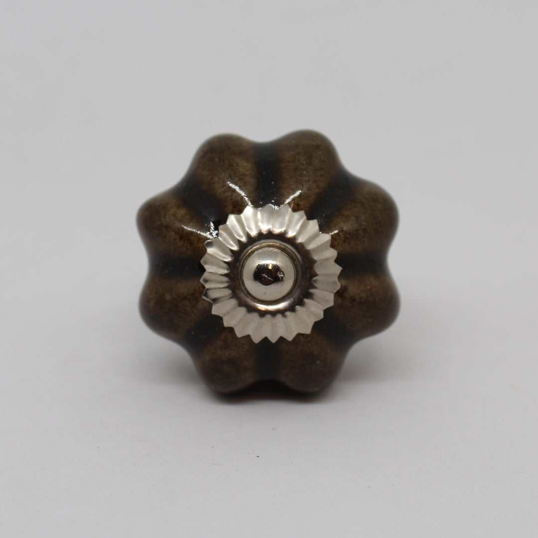 Dark Brown Flower Knob