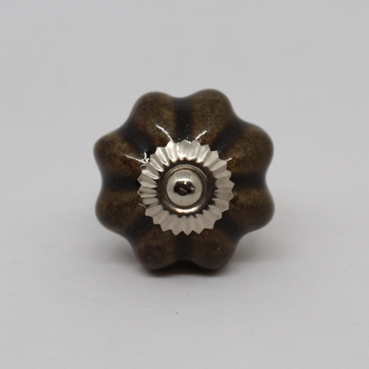 Dark Brown Flower Knob