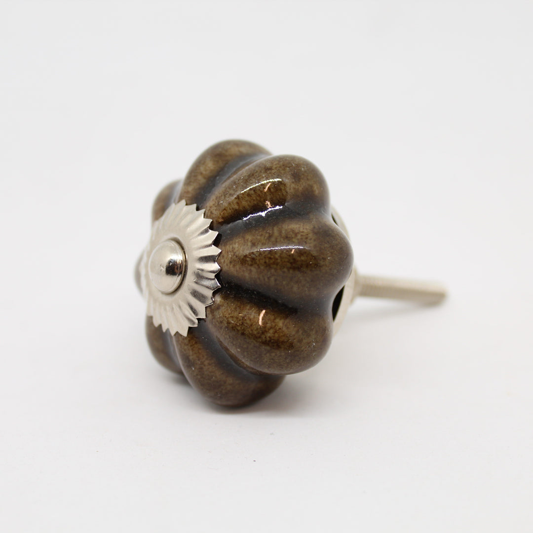 Dark Brown Flower Knob