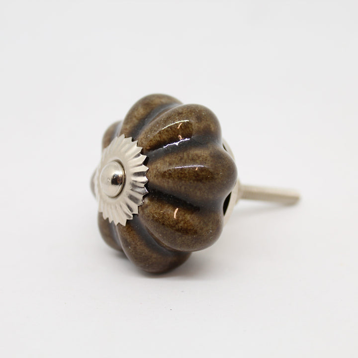 Dark Brown Flower Knob