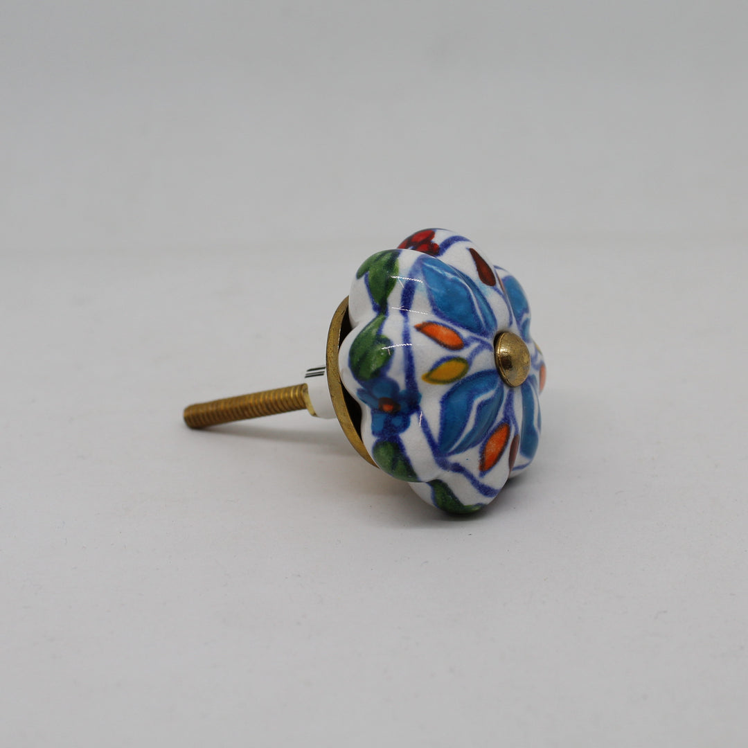 Blue and White Multi Pattern Knob